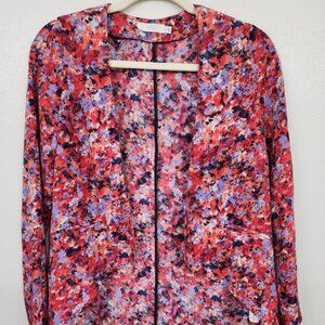 Lush floral open blazer Sz XS
